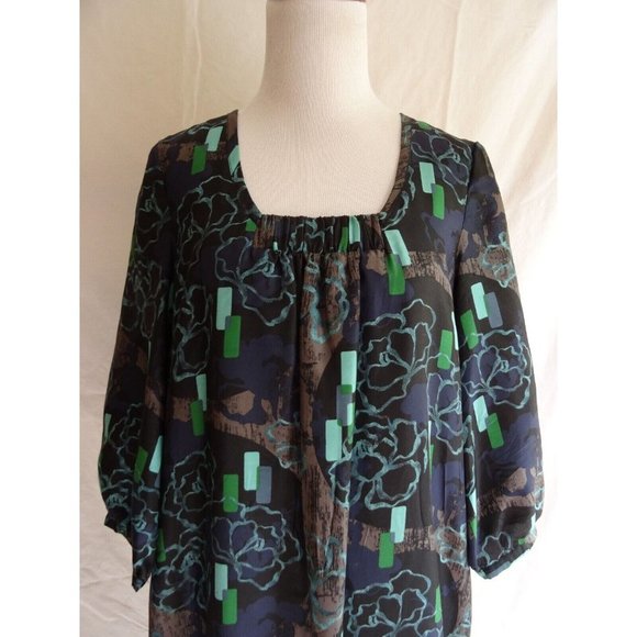 Classiques Entier 100% Silk Geo Pop Art Tunic Dress - Size Small - Picture 2 of 10